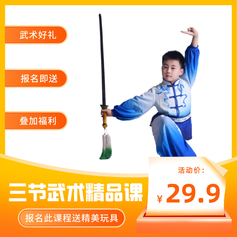 甘肃29.9元三节武术体验课（送玩具礼包）